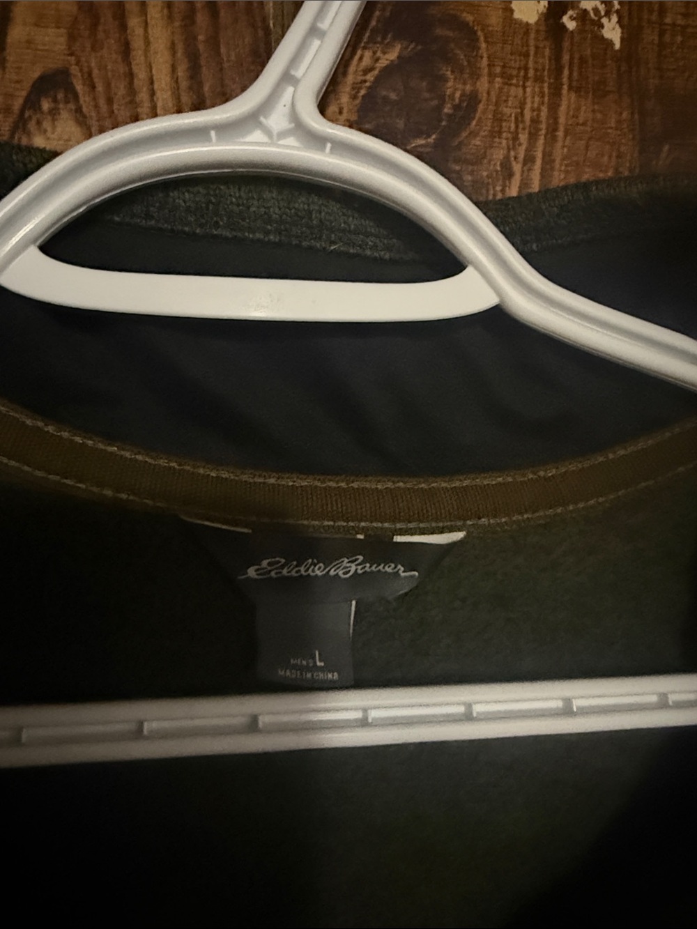 Eddie Bauer Dark Olive Green Half-Zip Fleece Pullover - Picture 2 of 9